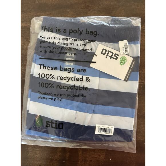 Stio‎ Men's XL CFS Drifter Board Shorts 7" Cobalt Night Bold Stripe UPF 50+ Swim - Picture 3 of 4